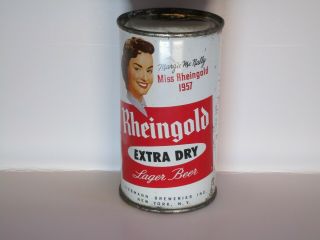 Miss Rheingold 1957 Extra Dry Margie Mcnally Flat Top Beer Can (tough)