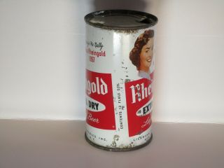 Miss Rheingold 1957 Extra Dry Margie McNally Flat Top Beer Can (Tough) 4