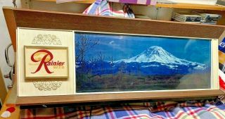 Vintage Rainier Beer Lighted Sign Twinkling City By Thomas Shutz Co.