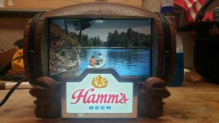 Vintage Hamm ' s Beer Barrel Action Register Light Moving Flipping Scenes 5