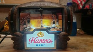 Vintage Hamm ' s Beer Barrel Action Register Light Moving Flipping Scenes 6