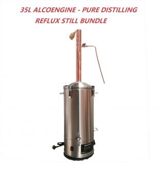 35l/240v/3500w Alcoengine Reflux Still Kit Make 70 Alcohol/ethanol Sanitizer
