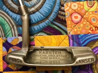 Vintage Ping Anser Bronze Putter Golf Club Rh 33.  5 " Ping Shaft Karsten Mfg