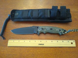 Hogue Ex - F01 Elishewitz Black Fixed Full Tang Drop Point Survival Knife