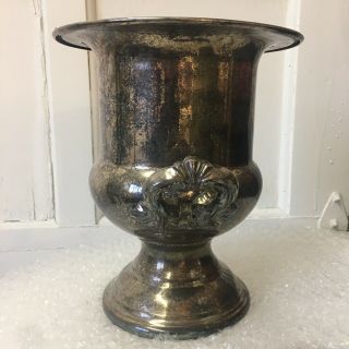 Vintage Silver Plate Champagne Wine Cooler Ice Bucket Trophy With Initials. 2