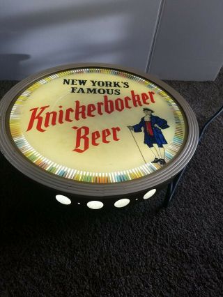 (VTG) 1950s Knickerbocker Beer motion moving kaleidoscope Sign NY Jacob Ruppert 6