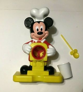 Vintage Arco Mickey Mouse Snow Cone Shaved Ice Maker W/original Cup & Spoon