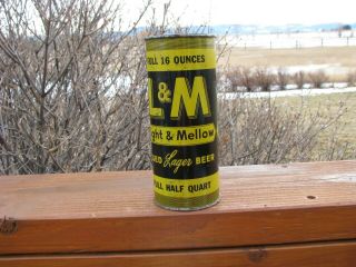 Difficult L & M Old Maier Brewing 16 Oz Flat Top Beer Can