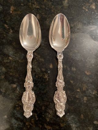 Whiting Lilly Sterling Silver Teaspoons Set Of Two 5 3/4 “