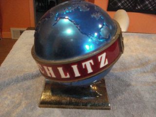 Vintage 1956 Rotating Schlitz Lighted Rotating Globe Beer Sign