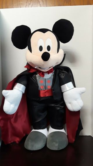 Disney Mickey Mouse Halloween Plush Dracula Vampire 24 " Doll
