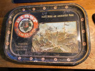 Pre Pro Pabst Blue Ribbon Beer Tray 12 " X 17 " Factory Scene