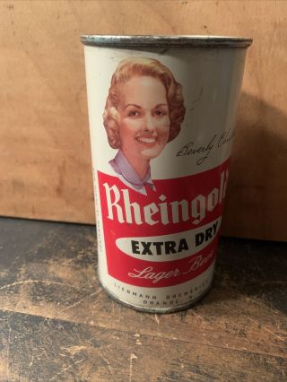 1957 Rheingold Beverely Christiansen Flat Top Beer Can