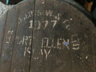 Legendary 1977 Port Ellen Islay Whisky Barrel Lid End 24 " Wide Ready To Hang