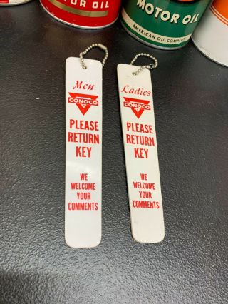 Vintage " Conoco Men/ladies " Restroom Key Holders,