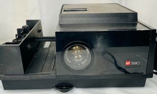 Gaf 2680 35mm Slide Film Projector Vintage Remote and Power Cord 2