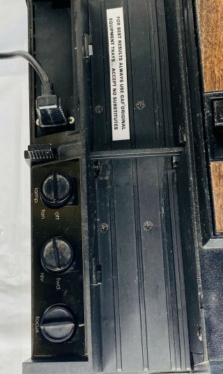Gaf 2680 35mm Slide Film Projector Vintage Remote and Power Cord 3