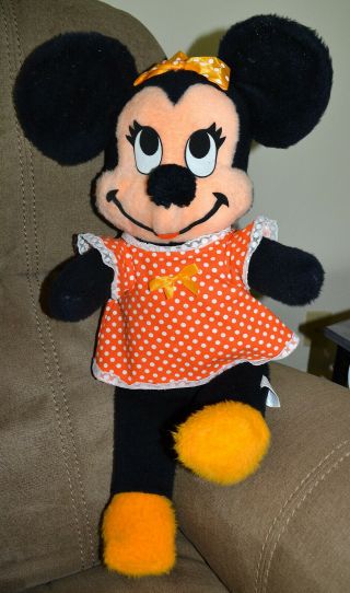 Vintage California Stuffed Toys,  Walt Disney 24 " Minnie Mouse Plush Doll,  1960 
