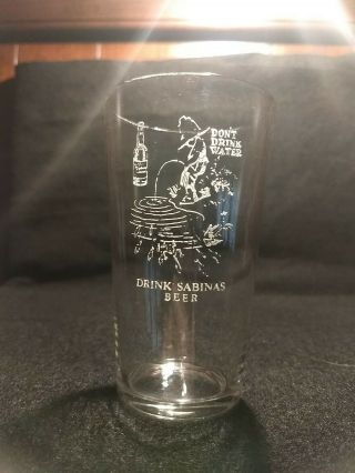 Texas Sabinas Beer Glass