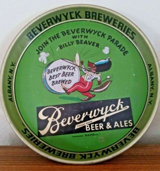 30s Billy Beaver Beverwyck Breweries Beer Tray Albany Ny Join The Parade