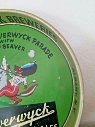 30s BILLY BEAVER Beverwyck Breweries Beer Tray Albany NY JOIN THE PARADE 3