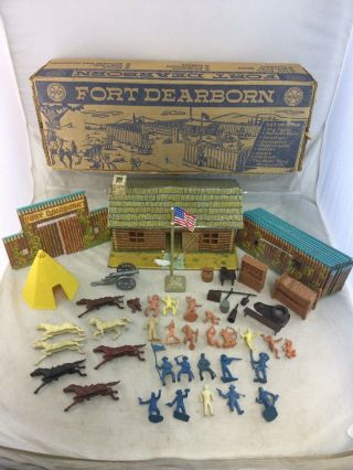 Vintage Marx Fort Dearborn Playset