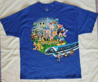 Disneyland Resort Walt Disney World By Hanes Blue T Shirt Sz 2xl Mickey Mouse