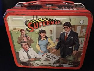 Vintage Superman Metal Lunchbox & Thermos 1978 DC Comics Christopher Reeves 2
