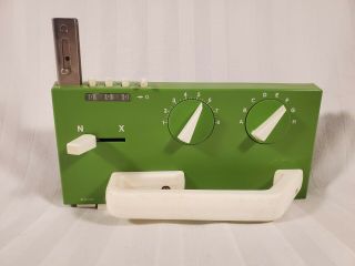Vtg Green Passap Duo Matic 80 Knitting Pattern Machine Front Lock Carriage Sled