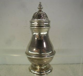 George Ii Style Solid Silver Bun Pepper Pot,  67 Grams,  London 1897