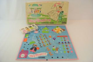 Mary Poppins Carousel Game Vintage Walt Disney Board Game 1964 Ages 5 - 10 No Dice