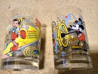 Collectible Mcdonalds Disney World 100 Years Of Magic Glasses Set Of 2 Mickey
