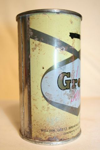Gretz Beer 12 oz.  - 1950 ' s flat - William Gretz Brewing Co. ,  Philadelphia,  PA. 4
