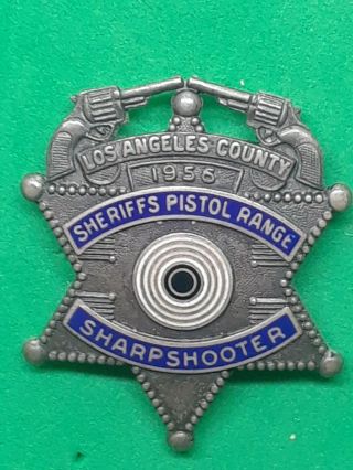 Vintage 1956 Los Angeles County Sheriff Sharpshooter Shooting Pin