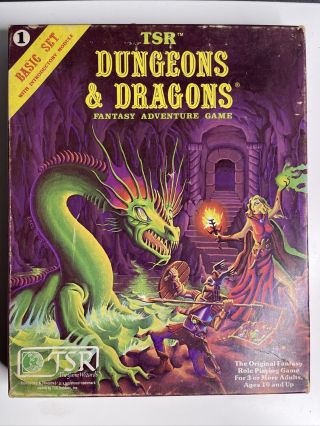 Vintage 1981 Tsr Dungeons & Dragons Game Basic Set 1011