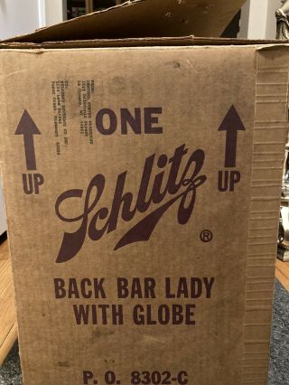 Schlitz Beer Lady Lamp Light Globe 46” and Instructions 3