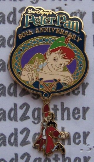 Disney Pin Wdw Peter Pan 50th Anniversary Dangle