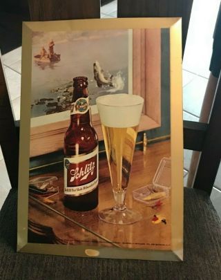 Vintage Schlitz Beer - Brewing Co Metal Sign Tin Over Cardboard Toc Milwaukee Wi