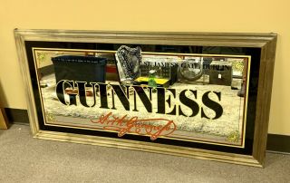 Huge 65”x33” Guinness Beer Bar Mirror Sign