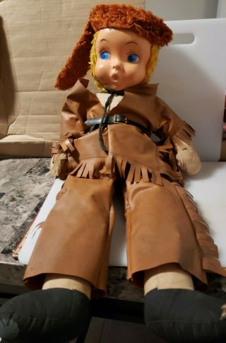 1950s Gund Official Disney Frontierland Davy Crockett Doll