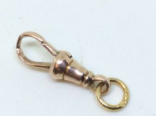 Antique Victorian Solid 9ct Gold Dog Clip Clasp For Albert Muff Chains