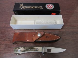 Browning Model 65 Limited Edition Knife W/ Box Sheath Papers 1 Of 1500
