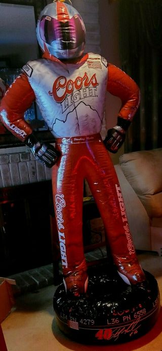 Coors Light Beer Sterling Marlin 40 Nascar Race Car Driver Inflatable 6.  5 