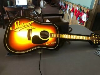 Shiner guitar light up beer sign 6