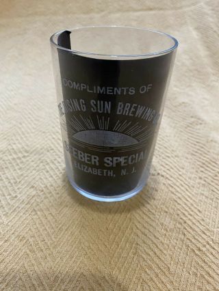 The Rising Sun Brewing Co.  Brewery Advertising Drink Glass Elizabeth Nj Pre - Pro
