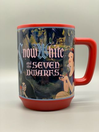 Disney Snow White & The Seven Dwarfs 16oz Mug | Rare Collectible | Red