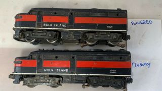 Vintage Lionel Trains Rock Island 2031 Alco Diesel Locomotives A Powered B Dummy