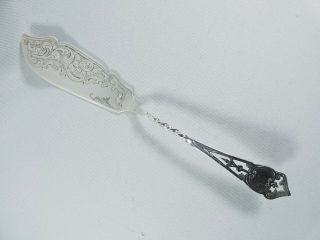 Antique Edwardian 1904 Sterling Silver Dip Butter Spreader Knife Bright Cut HWLd 2