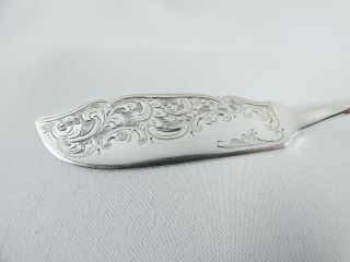 Antique Edwardian 1904 Sterling Silver Dip Butter Spreader Knife Bright Cut HWLd 3
