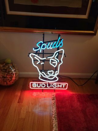 Vintage Spuds MacKenzie Bud Light neon sign 2